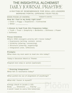 The Daily Rhythm | Journal Template Soul-Led Practice